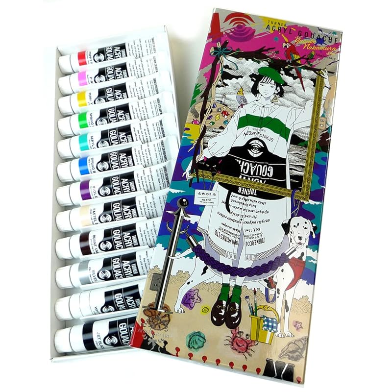 

Turner color Color) acrylic gouache 12 colors Yusuke Nakamura set 2nd AG12A2 11ml