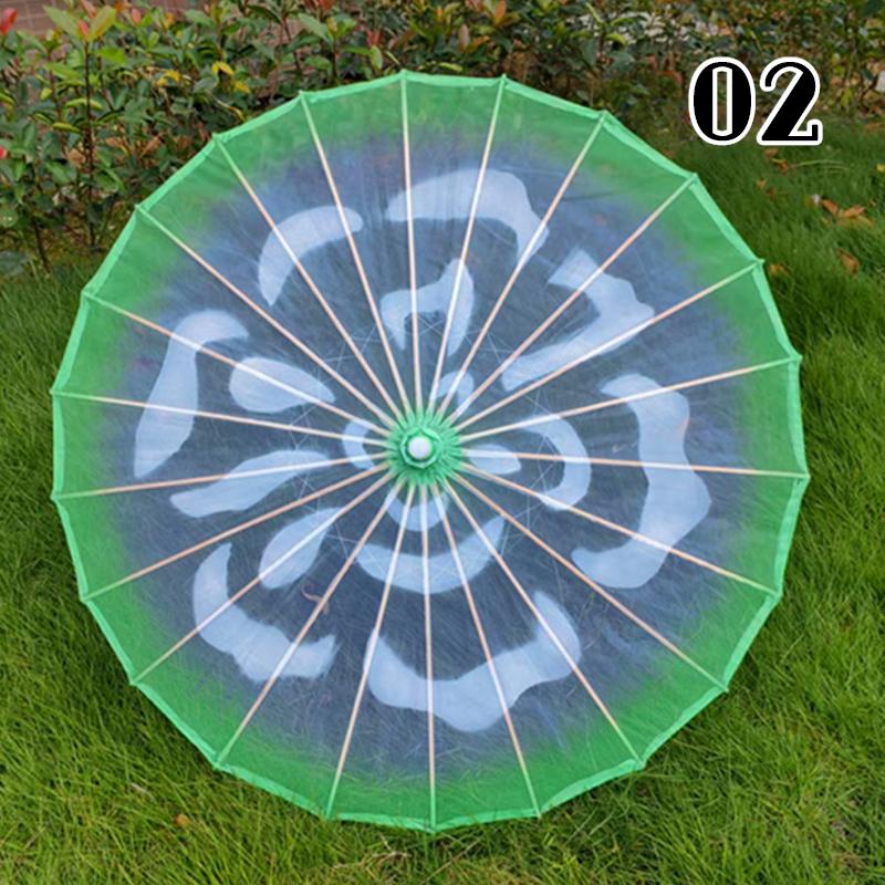 Dai Dance Stage Performance Umbrella Chinese Style Classical Dance Umbrella Jasmine Flower Pattern Hanfu Qipao Show Props Craft