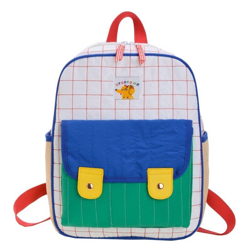 Stylish And Trendy Korean Style Plaid Backpack For Boys And Girls In Vibrant Colors