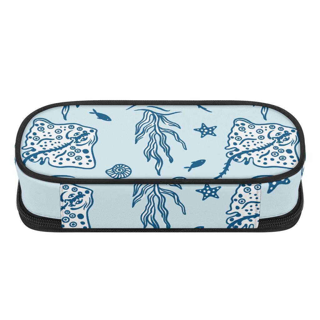 Pencil Case Roomy Interior Smooth Zipper Durable 300D Polyester with Main Compartment Mesh Pocket and Pen Slots for Boys Girls