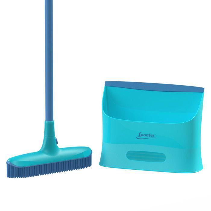 SPONTEX Balai Catch & Clean - Balai Picots + Pelle