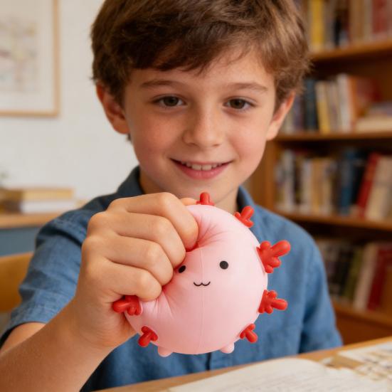 Mini Salamander Stress Ball Slow Rebound Salamander Shape Anxiety Relief Toy Decompression Animal Fidget Toy