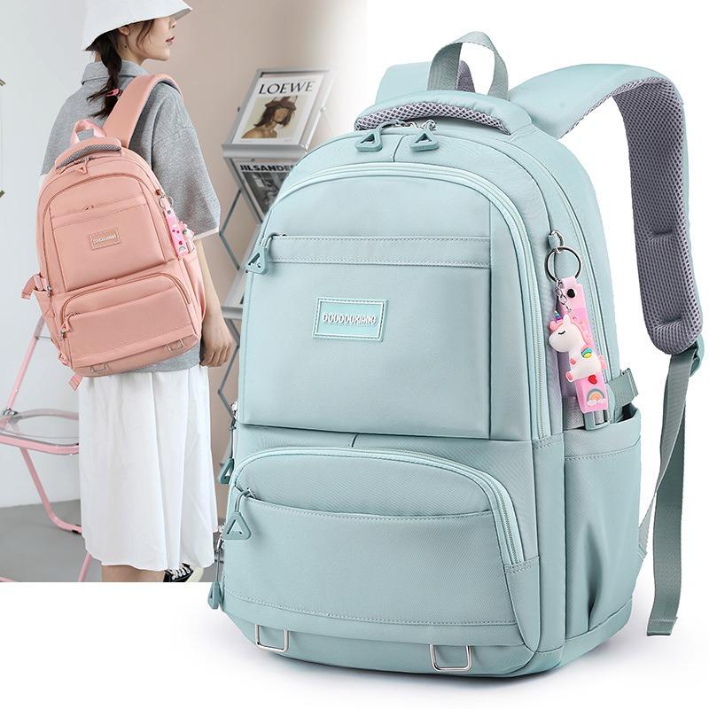 School bag women's large-capacity new middle and high school students backpack multi-compartment can be set trolley case travel backpack