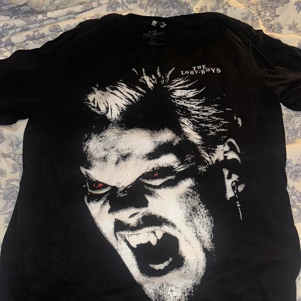 

Винтажная футболка с коротким рукавом, черная, классическая, с изображением из фильма «Пропащие ребята», хоррор, унисекс, репринт S