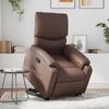 Vidaxl Lift and Recline Armchair, Brown, Faux Leather Upholstered