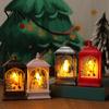 Storytelling Scene Light Vintage Christmas Lantern Night Light, Rectangular Glowing Tabletop Decor for Slender Design Bedside Lamp Mantel Party,