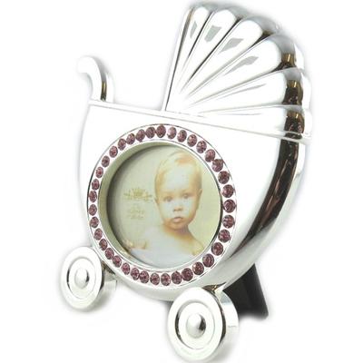 [L1996] – Bilderrahmen „My Angel“, rosa Kinderwagen