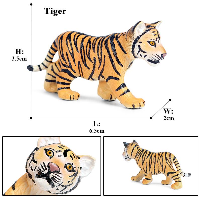 Oenux Original African Wild Animals Simulation Savage Bengal Tiger Siberian Tiger White Tiger Lion PVC Model Educational Toys
