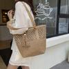Large Capacity Hand-woven Bag Women's New Straw Bag Beach Vacation Shoulder Bag Tote Bag