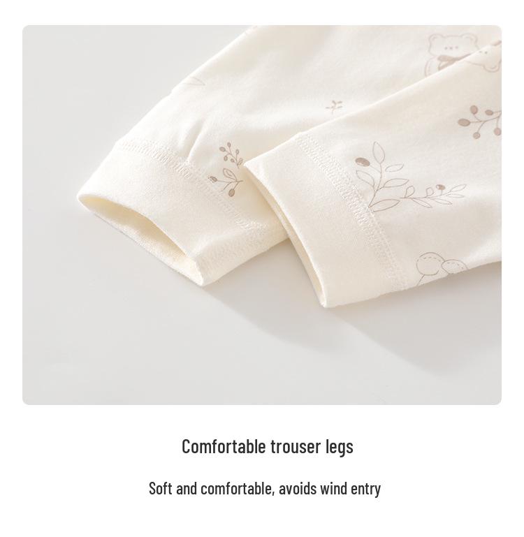 Vêtements bébé 100% Coton - Ensemble Haut & Pantalon à Entrejambe Ouvert pour Garçons et Filles
