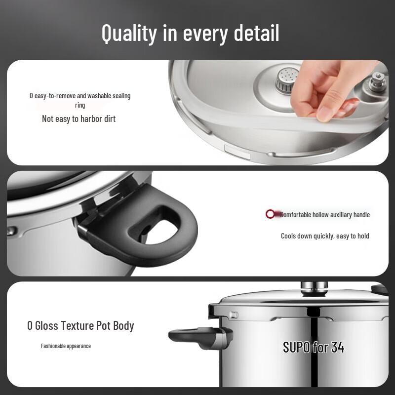 Supor 304 Stainless Steel Pressure Cooker