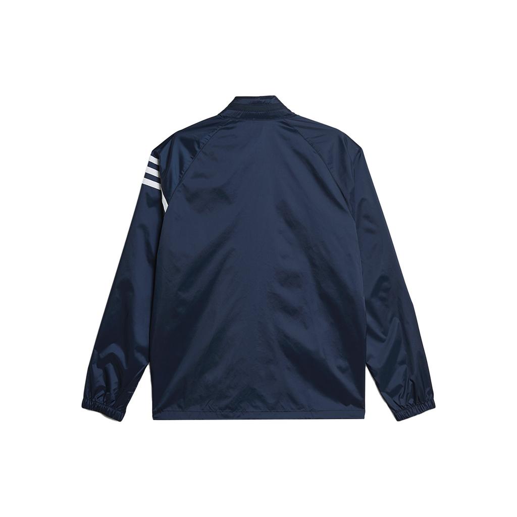 adidas originals x HUMAN MADE Crossover Embroidered Logo hooded Sports Jacket Navy Blue Men's GM4256