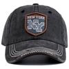 Nová unisex vintage praná bavlněná čepice NY Patch Baseballová čepice Retro New York Vyšívané čepice pro muže a ženy Venkovní táta čepice