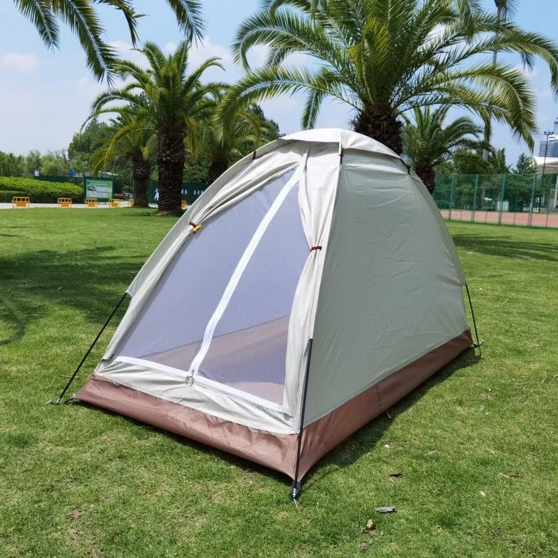 Tenda da campeggio all'aperto, antipioggia, con protezione solare, singola, 1 persona, ultraleggera, da viaggio, ultraleggera, portatile, in rete, costruita a mano, per la pesca
