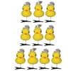Set of 10 Little Yellow Duck Hairpin 3D Headset Clip Cute Hairpins Fashionable DIY Duckbill Clip for Headwear Enthusiast
