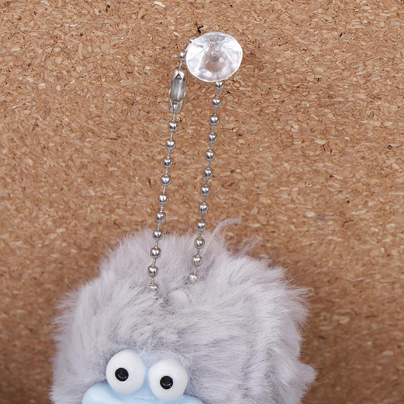 Cute Cartoon Sausage Mouth Hair Ball Key Chain Plush Funny Mini Big Mouth Doll Pendant Key Ring Backpack Bag Car Pendant