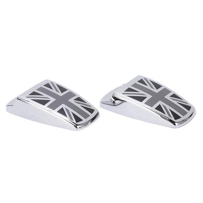 Front Hood Wiper Spray Nozzle Cover Trim Union Jack Style for R50 R52 R55 R56 R57 R58 R59 R60 R61