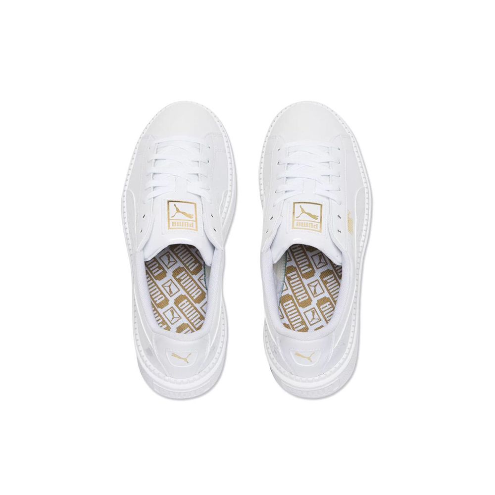 Puma Basket Platform Retro Low-Top Casual Sneakers Unisex Sneakers White 367046-01