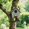 Resin Bird House Waterproof Outdoor Easy Installation Garden House Attracts Bird Hummingbird Shelter Cage Nest