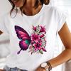 (Asian Size) Butterfly Trend 90s Clothing Casual T Shirt Fashion Women Tee Top Printed Lady Female Graphic  Short Sleeve T-shirts