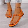 Fashion Women's Sandals Fashionable Flat Soft Comfortable Sandals Summer Elastic Strap Casual Slide Shoes Women Sandalias De Mujer