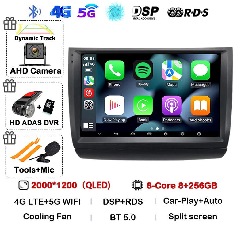 Android 14 Carplay Auto WIFI+4G Car Radio For Toyota Prius 20 2002-2009 Multimedia Player GPS Stereo 360 Camera Head Unit Audio