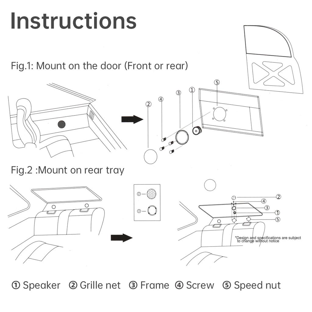 4 Stück Universal 1000W Hocheffiziente Mini Dome Hochtöner Lautsprecher für Auto-Audiosystem Schwarz