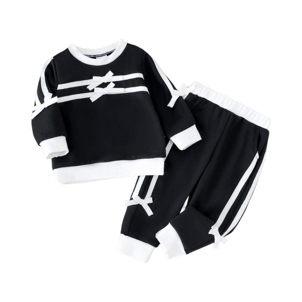 Kids Casual Long-Sleeve Set, Comfortable Daily Wear Outfits