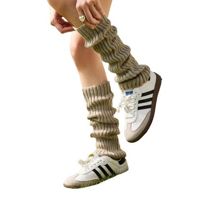 MUQIU Loose Leg Warmers and Extended Ankle Exercise Cold School Socks for High School Gifts for Women Size Socks, (Thickened 55cm), Warmers,