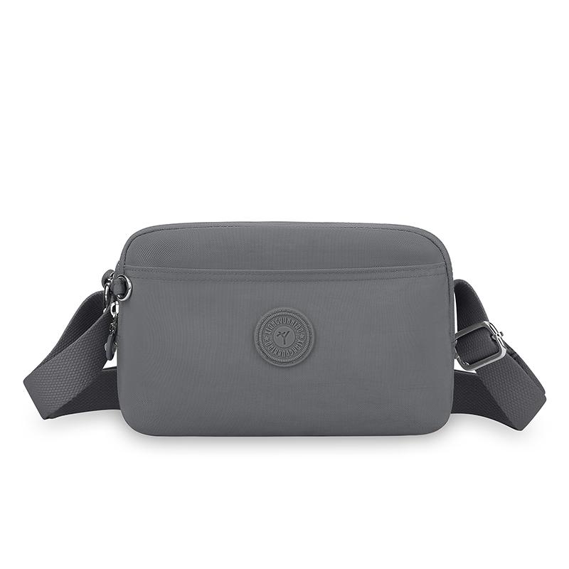 Nylonová crossbody taška s více kapsami, dámská lehká malá taška přes rameno