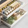 Retractable Storage Rack with Slide Rails Pull-out Kitchen Drawer Storage Rack Spice Box Storage Rack Cabinets Organizer Holder