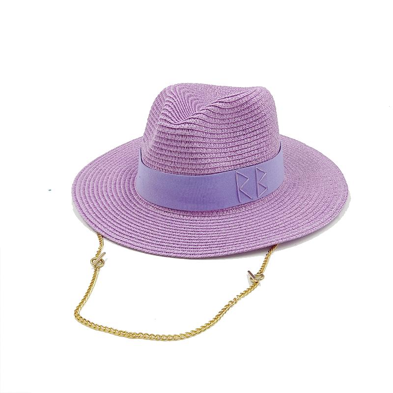 Chapeau Femme Chapeau de Paille Herbe Salée Lettre Jazz Chapeau de Soleil Hommes et Femmes Été Panama Jazz Chapeau de Soleil Plage Vacances Extérieur Vente en Gros