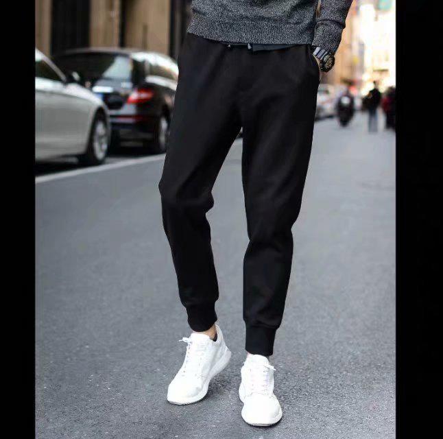 

Мужские модные свободные спортивные штаны-шаровары в корейском стиле - Летние и осенние повседневные леггинсы Nine-Point S чёрный