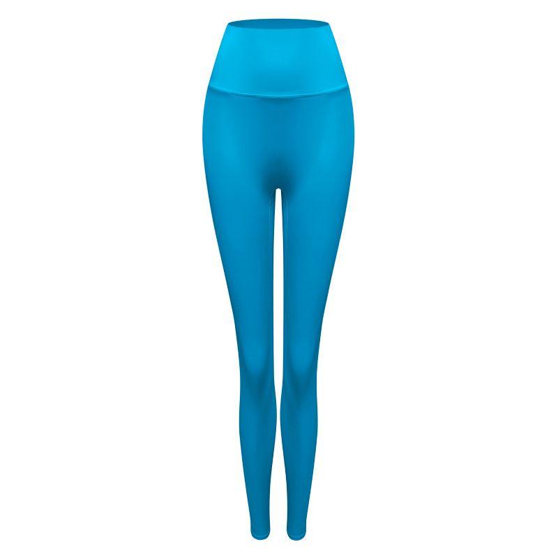 

No Embarrassment Line Yoga Pants Women s High Waist Hip Lift Peach Hip Stretch Tights Sports Pants Running Fitness Pants Pants Blue pants Pool XL