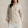 Polo Ralph Lauren FW25 Striped Linen Long Sleeve Shirt Women shirts Multicolor WMPOSHTNDO20897-999