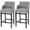 Day and Night - Day and Night Kitchen Stools 2 Units Light Gray Fabric
