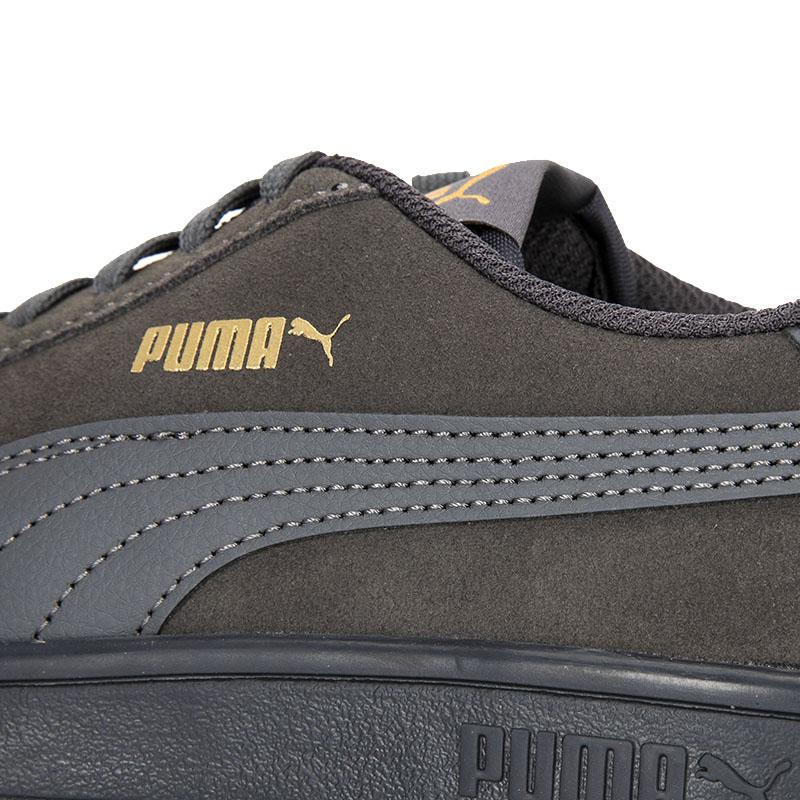 Puma Smash V2 L CN Leather Low-Top Sneakers Unisex Sneakers Gray Gold 391840-01