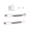 Hood Repair Hardware Kit with Spring Pieces, Mounting Plates and Fasteners, Silver Tone Metal Set for Car Hood Service Projects and Installation