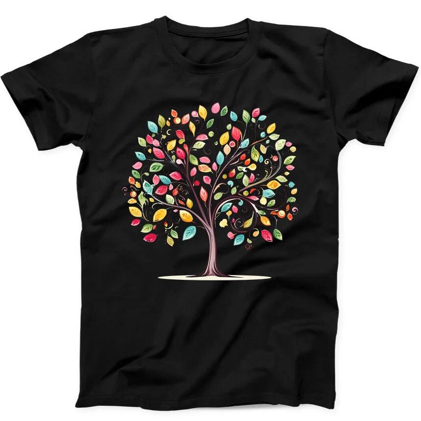 Tree Of Life Hippie Wicca Pagan Shaman Yoga Funny Gift Tee Black T Shirt 48