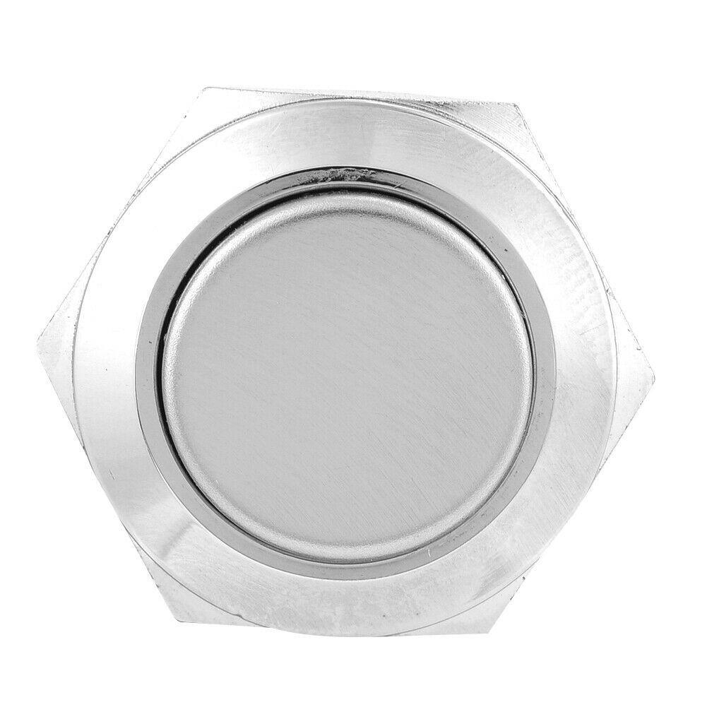 19mm Boat Horn / Starter Switch Circular Metal Momentary Push Button Waterproof