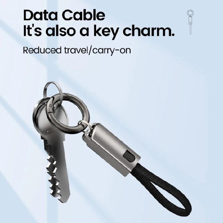 Phone Lanyard Data Cable Quick Charging PD65W USB C To Type C Short Cable 16CM with Keychain Hook Efficient Power Supply