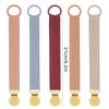 Ser of 5Pcs Pacifier Clip Chain for Baby Soft and Safe Infant Toddler Soother Holder Rope Prevent Loss and Contamination