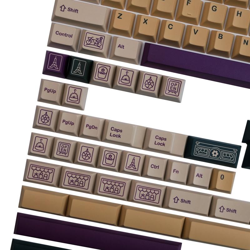 143 Keys Florist Keycaps  Profile PBT Dye Sublimation Mechanical Keyboard Keycap For MX H 61/68/87/98/104