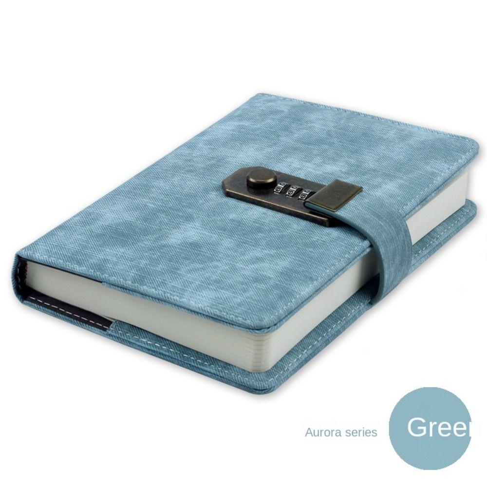 Chinese Style Diary Book with Lock PU Leather Cover A5 Notebook Password Lock Notebook  Classroom