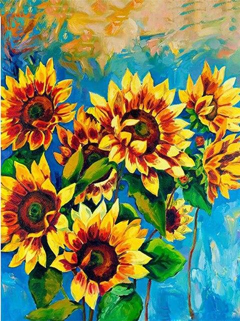 5D DIY Diamond Painting Sunflower Blackboard Cross Stitch New Arrival Diamond Embroidery Flower Handicraft Home Decor