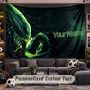 Alien Xenomorph Personalized Tapestry Support Custom Name, Wall Art Home Decoration