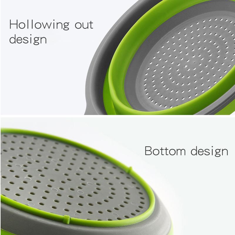 Collapsible Colander for Kitchen Fruit Vegetable Washing Basket Strainer Foldable Basket Drainer Kitchen Tools