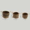 Bananna Leaf & Seagrass Large Baskets – Natural Browns- Set of 3