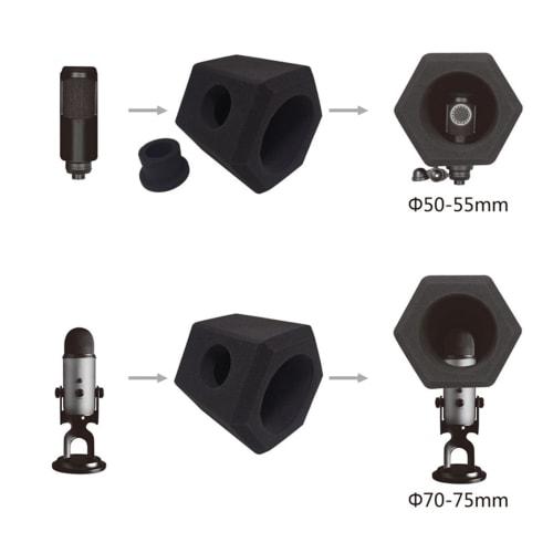 XBERSTAR Levitt Microphone Sponge Cover, Foam Microphone Cover, Microphone Soundproof Cover, Sound-Absorbing Sponge, Windproof, Sound-Absorbing, Noise