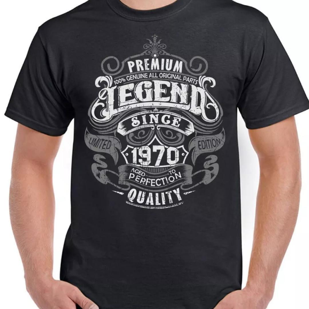 54th Birthday T-Shirt 1970 Mens Funny 54 Year Old Top Premium Legend Since XXXL